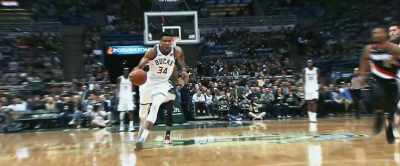 Here's Giannis all the way to the basket. - Giannis: The Marvelous Journey