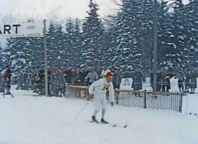 Here's Martin Lundström
of Sweden starting. - XIVth Olympiad: The Glory of Sport