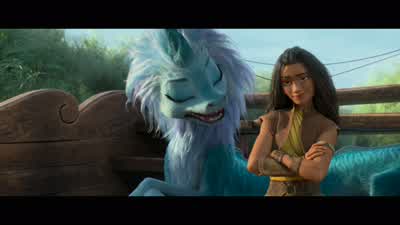 Here's my planWe infiltrate Fangconfront Namaariand offer her something nice and goHey Wanna help us save the worldBecause all it takes is one gem pieceYesI've been waiting for someone to ask meHere you goBest friends forever - Raya and the Last Dragon
