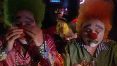 - Here's to Shakes getting fired. - Shakes the Clown