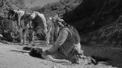 Here's white man's metal
next to your heart. - Dead Man
