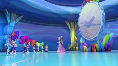 Hermit crabs find new shells
when they grow, - Rainbow Rangers
