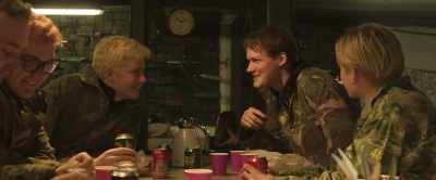 He's a Hansen.
He's not quite right up here yet. - Happy Endings Sleepover