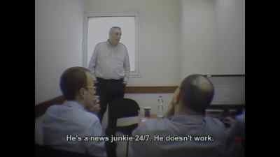 He's a news junkie, 24/7.
He doesn't work. - The Bibi Files