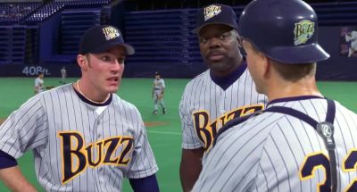He's been crowding the plate forcing you to throw into his power - Major League: Back to the Minors