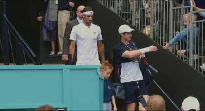 He's been playing unbelievably.
Frankly, he could be playing singles. - Andy Murray: Resurfacing