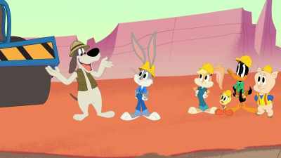 He's been taking a mud bath long
enough, so feel free to get started. - Bugs Bunny Builders