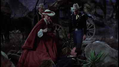 He's bleeding. - Escape from Fort Bravo