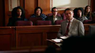 He's my boss.
I'm sitting here now, - All Rise