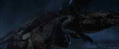 He's caught
in the suspension cables. - Godzilla