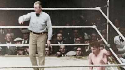 HE'S DOWN FOR A FULL 13 SECONDS
BEFORE GETTING UP. - America in Color