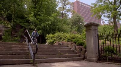 He's exiting the park
at Morningside and 116th. - White Collar