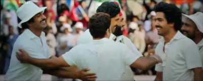 He's gone. What a magnificent catch
by Kirmani. - 83