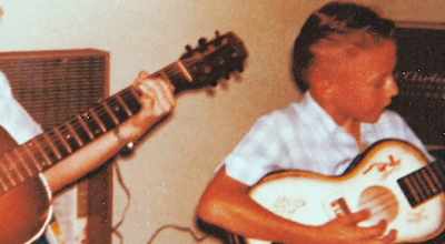 He's got a toy guitar, but it
had six strings, you know. - Jimmie & Stevie Ray Vaughan: Brothers in Blues