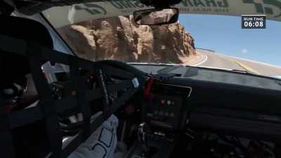 He's got about a third, maybe
under that still to run. - Pike's Peak: On The Edge