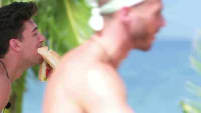 >>
>> HE'S GOT BEER HANGING OUT OF - Love Island