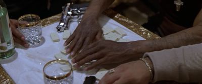 He's got his drawers stuffed with jewelry and he asks me - Shaft