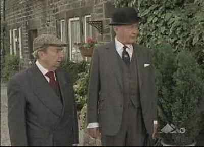 He's in his best suit.
Ye gods - it's contagious! - Last of the Summer Wine