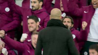 -He's looking for Sterling!
-[cheers] - All or Nothing: Manchester City