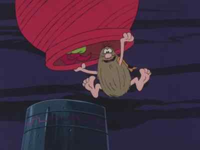 He's make clean getaway. - Captain Caveman and the Teen Angels