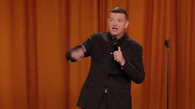 He's never reporting live
from a pool party. He's never... - Kevin Bridges: The Overdue Catch-Up
