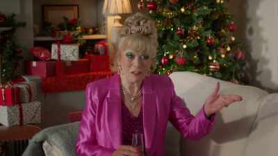 He's not here, remember?
He's gone to the Santa competition finale. - Blood Actually: A Murder, They Hope Mystery