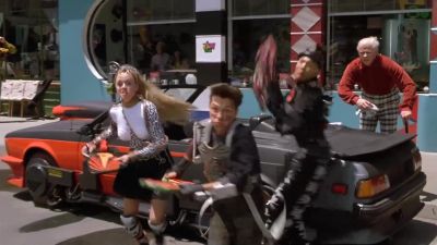He's on a Hoverboard. - Back to the Future Part II
