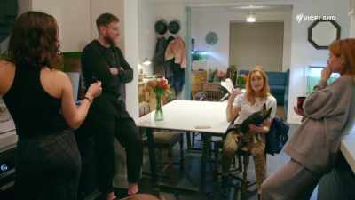 "He's on his way home!"
Oh, my gosh! - Stacey Dooley Sleeps Over