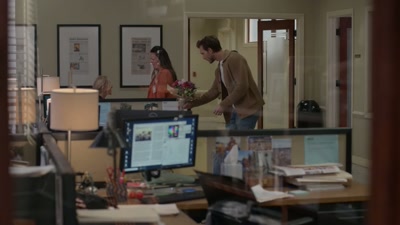 He's putting flowers on my desk.
[Gasps] - Not Dead Yet