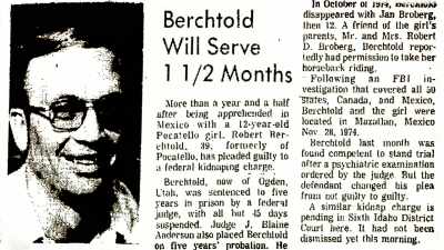 He's to report to jail - Abducted in Plain Sight