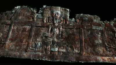 He's rising from
the sacred mountain - Lost Treasures of the Maya