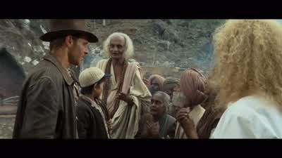 He's saying when the sacred stone was taken, the village wells dried up, and the river turned to sand. - Indiana Jones and the Temple of Doom