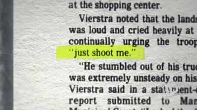 HE'S SHOUTING AT THE OFFICER,
"JUST SHOOT ME. - The Lake Erie Murders