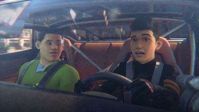 -He's speeding up.
-Okay, maybe he does suspect something. - Fast & Furious Spy Racers
