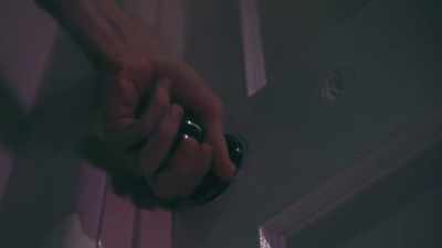 He's standing there
grabbing at the door handle, - Phrogging: Hider in My House