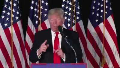 He's stuffing pancakes
in his mouth like this. - Trump: The Art of the Insult