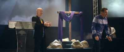 He's taking his place,
just like our Savior. - Church People