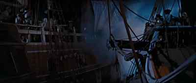 He's trying to shoot
away our rigging. - John Paul Jones