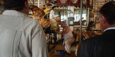 He's very upset because
his wife's gone missing, - Wonder Wheel