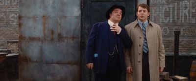 He's wearing a German helmet - The Producers