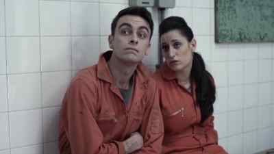 He's with the weird kid,
looking at comics in our flat. - Misfits
