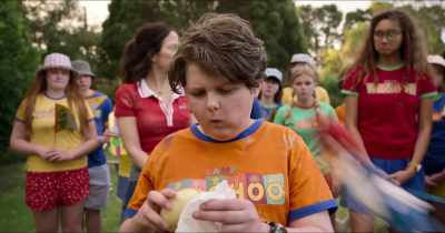 He's wrapping his potato in a diaper. - Woody Woodpecker Goes to Camp