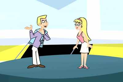 Hey, beautiful,
how'd you like to come to my beach house and I'll-- - Johnny Test