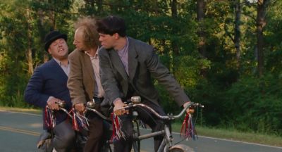 Hey, bunion-head,
you forgot to tie us
off to the handlebars. - The Three Stooges