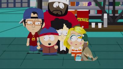 Hey.
Can I still dance with you guys? - South Park