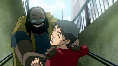 - Hey, Captain, where's the fire?
- Please, let go, you don't understand! - Superman/Shazam!: The Return of Black Adam
