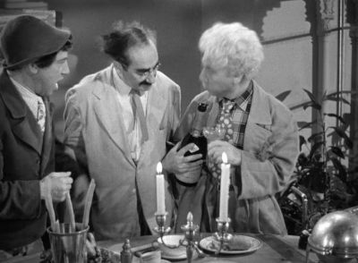 Hey you cheap crook that bottle's empty - A Night in Casablanca