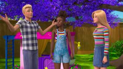 Hey! [chuckles]
Nothing's up, obviously. - Barbie: A Touch of Magic