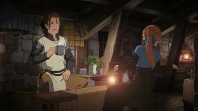 "Hey" or "Come here", that's it.
That's all he says. - Maquia: When the Promised Flower Blooms