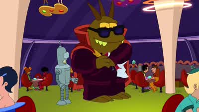 Hey, cool cape. - Futurama
